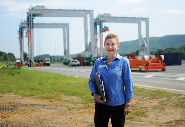 Photo of Dr. Marilyn Helms at the Inland Port