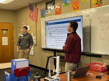WSOB students giving a presentation at Dalton High School