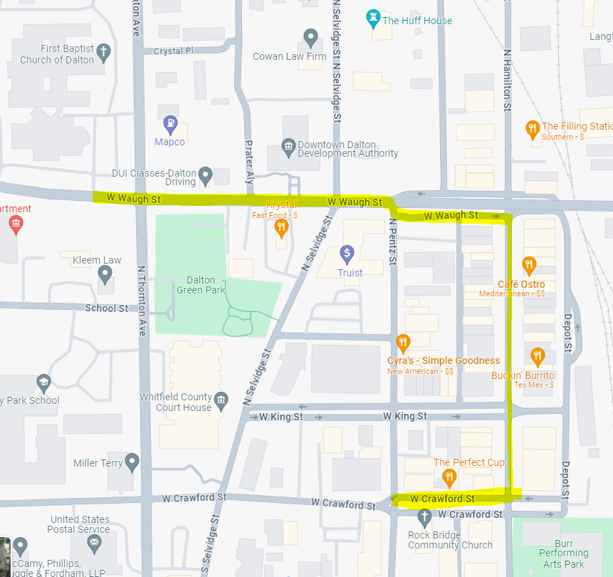 2024 Homecoming Parade Route Map