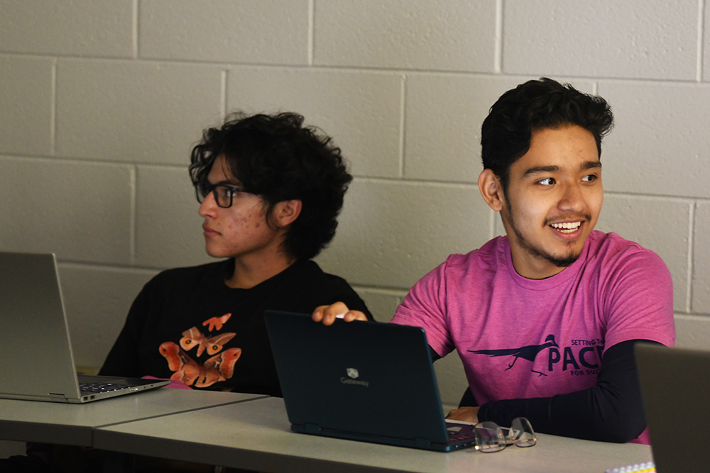 Students on laptops