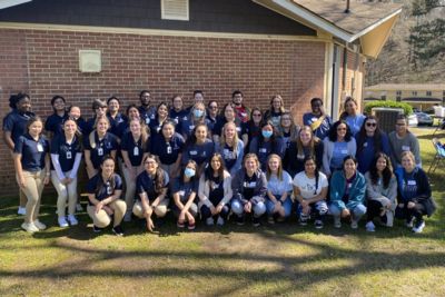 BSW cohort and current LPN students volunteers