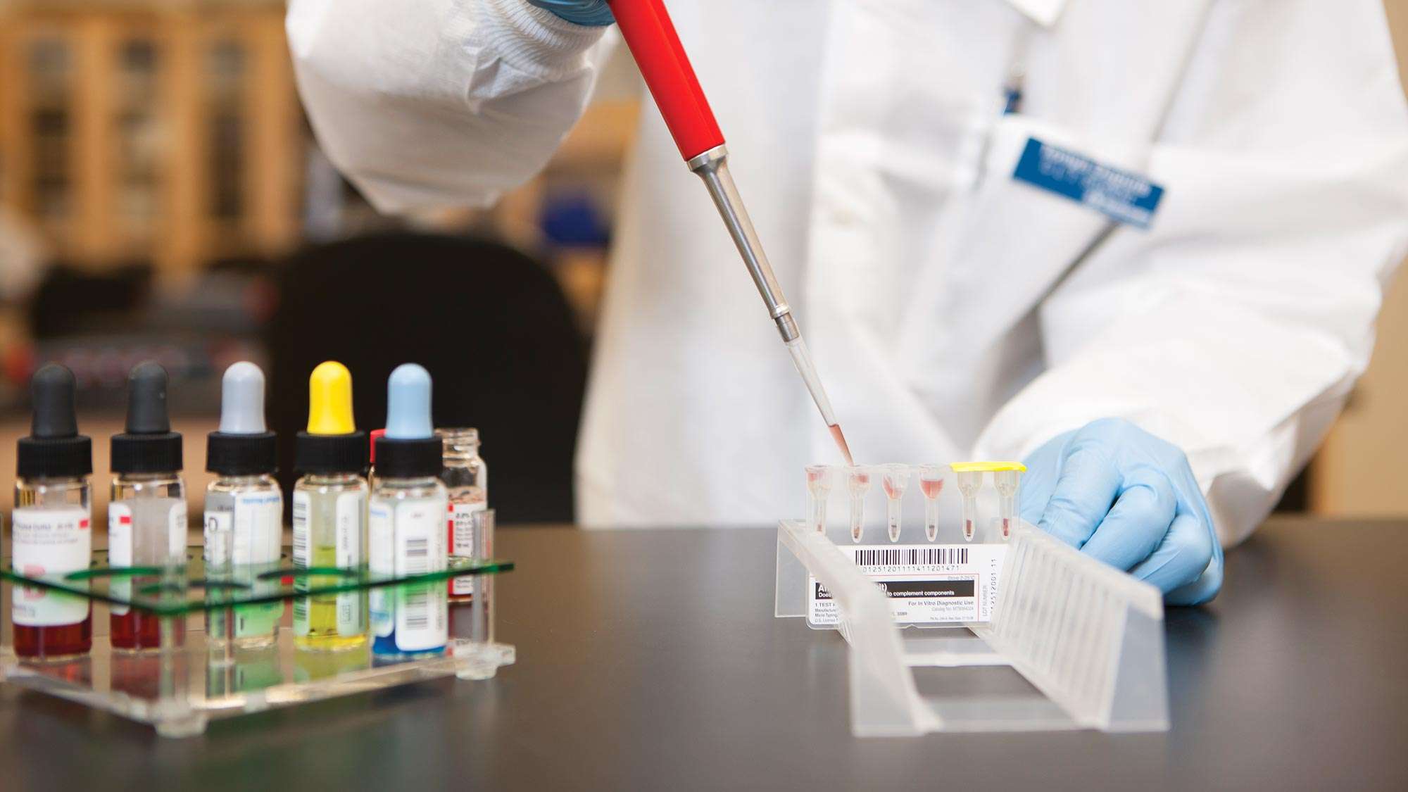 A Medical Labe Technologist working in the lab